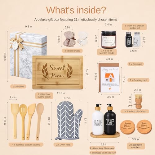 House warming gifts new home basket, New Home Gift Basket (21-Piece) – Thoughtful Housewarming Gift for Families & Couples - Image 2