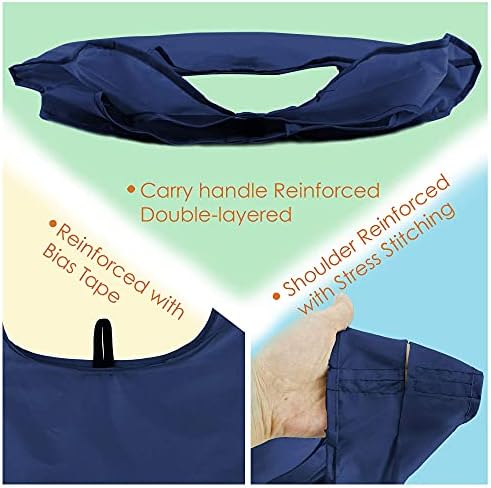 BeeGreen Navy Blue Reusable Grocery Bags Wholesale Reusable Kitchen Bags Bulk Foldable-Machine Washable with Zipper Storage Pouch 50 Packs - Image 5