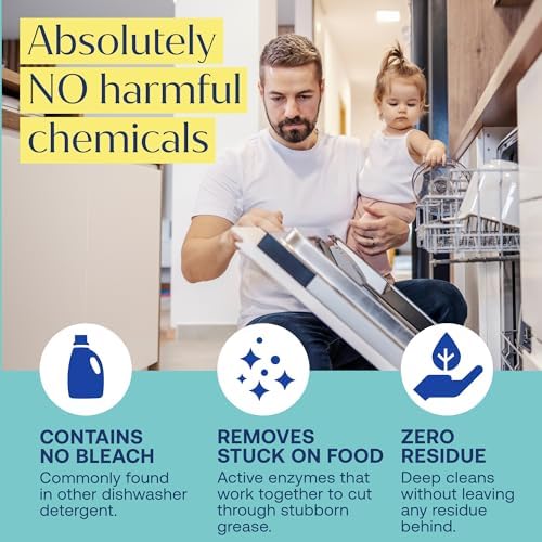 Fab Tab 100% Plastic-Free Dishwasher Detergent Tablets, 40ct, Free & Clear - Image 4