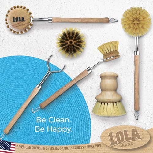 LOLA -The Original - Dishwashing & Vegetable Brush, 36 Pack, Hardwood w/Poly Fiber Bristles, Reusable, Sustainable, Has EZ-Grip Handle - Image 6