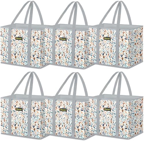 BALEINE 6PK Reusable Grocery Bags, Heavy Duty Shopping Tote Bag by BALEINE