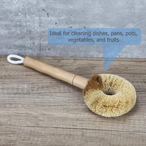 EIKS 2 Pack Kitchen Scrub Brushes, Natural Coconut Fiber - Image 7