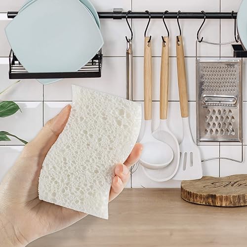 MAQIHAN 10PCS Natural Sponges for Dishes - Biodegradable Sponges Kitchen Eco Friendly Dish Sponge Non-Scratch Sponges for Cleaning Kitchen - Image 5