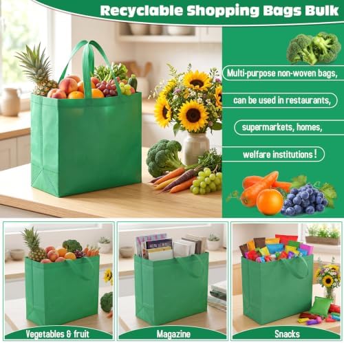 Windyun Reusable Grocery Bags Non Woven with Handles - Image 5