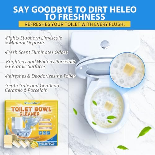 Toilet Bowl Cleaner Tablets (24 Count) | Long-Lasting Fresh Scent - Image 2