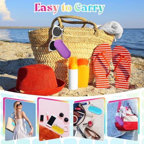 Meanplan 4 Sets Reusable Straws Travel Case Brush Silicone,Multicolor - Image 4