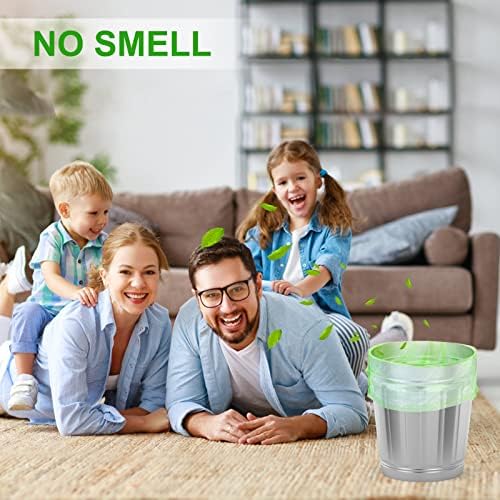 Small Trash Bags 4-6 Gallon, Inwaysin 200 Count Biodegradable Trash Bags 4 Gallon, Extra Strong Small Garbage Bags Unscented, Size Expanded, Green, for Bathroom Bedroom Office Kitchen Trash Can - Image 5