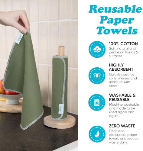 Organic Origin Kitchen Cleaning Supplies - 14 Piece Kit, Cloths and Sponges - Image 4
