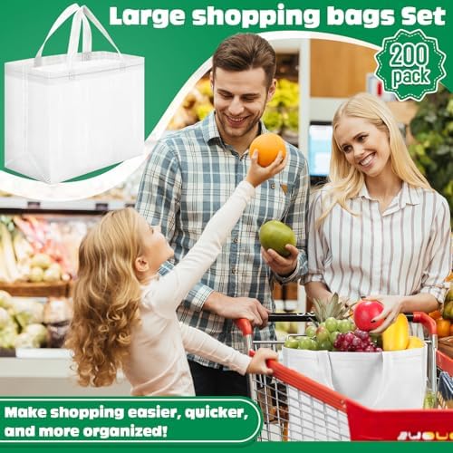 Windyun Reusable Grocery Bags Non Woven with Handles - Image 3