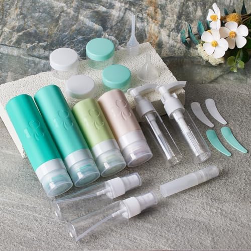 INSFIT 23 Pack Travel Bottles for Toiletries, TSA Approved Silicone Travel Size Toiletries with Toiletry Bag, BPA Free Leak Proof Refillable Travel Essentials for Liquids Shampoo Conditioner Lotion - Image 6