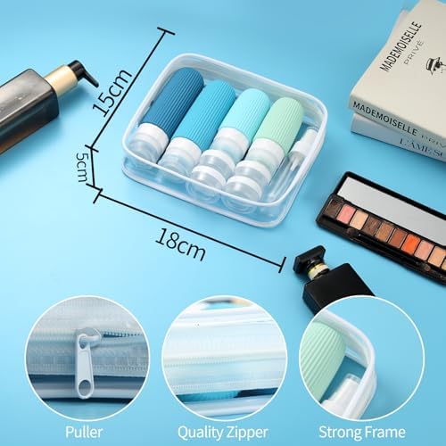 Mrsdry 16 Pack Travel Bottles Set, TSA Approved Leak Proof Silicone Squeezable Containers for Toiletries, Refillable Travel Accessories for Conditioner, Shampoo, Lotion & Body Wash Accessories - Image 5
