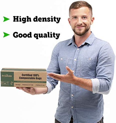 Compostable Bags, 2.6 Gallon Food Scraps Yard Waste Bags, 100 Count, Extra Thick 0.71 Mil. ASTMD6400 Compost Bags Small Kitchen Trash Bags, Certified By BPI And TÜV AUSTRIA - Image 4