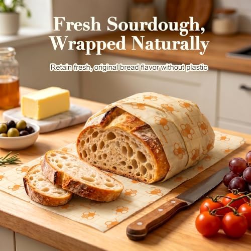 XXL Beeswax Bread Wrap 14"x 55" Extra Large Beeswax Wraps for Food Reusable - Image 7