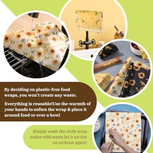 3 Rolls 13 x 40 Inches Reusable Beeswax Wraps for Food - Image 6