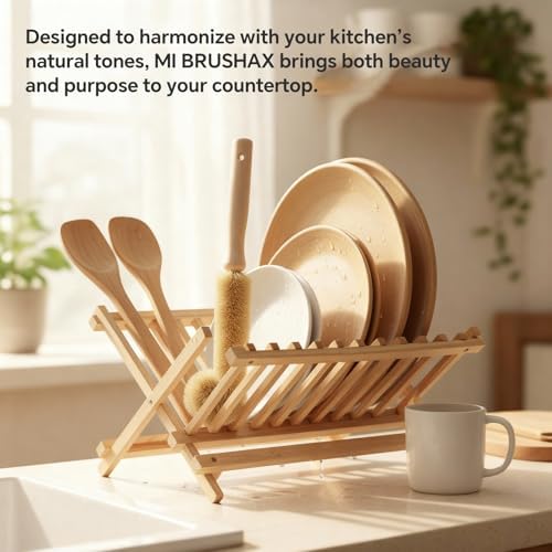 Bottle Brush Cleaner with Long Beech Wood Handle, Scratch-Safe, L-Shaped Design for Cleaning Coffee Mugs, Mason Jars, Thermos, Glass Bottles, Beer Bottles, Wine Bottles, and Baby Bottles - Image 4