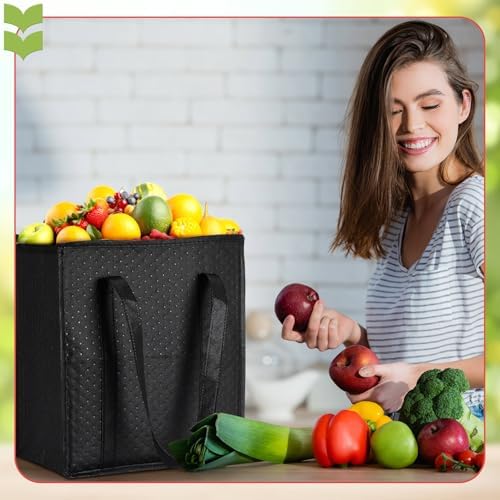 Paterr 4 Pcs Insulated Grocery Bags Reusable, with Zipper - Image 6