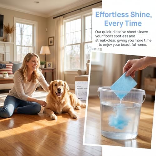 100 Piece Floor Cleaning Tablets Multi-Surface Cleaner, Floor Cleaning Tablets Sheets, Water Soluble Floor Cleaner for Hardwood, Laminate Floors, Wall Tiles, Glass Mopping (Blue, 200PCS) - Image 6