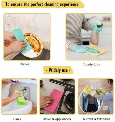 MoLKENE Swedish Dishcloths for Kitchen, 2 x 10-Pack, Assorted Colors - Image 5