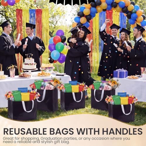 Eccliy 80 Pcs Reusable Gift Bags, Large, Black - Image 5
