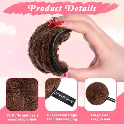 5 Pcs Reusable Cotton Rounds for Face Soft Makeup Remover Pads Washable Makeup Remover Cloth Double-Sided Reusable Makeups Removers Pads for Facial Cleansing 5 Colors - Image 3