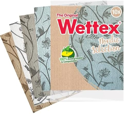 Wettex The Original 10-Pack Swedish Superabsorbent Dishcloth - Durable - Modern Limited Edition - Image 2
