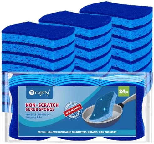 Orighty Non-Scratch Scrub Sponges, 24 Pack Kitchen Sponge Cleaning Sponge by AllRightinOrighty
