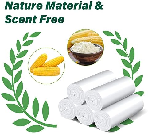 Inwaysin Biodegradable 2.6 Gallon Trash Bags, 180 Count, Scented Free, Translucent, Thickening & Leaking Proof, Suitable for Most Trash Cans, Perfect for Home or on the Go - Image 5