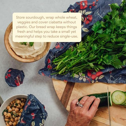 Bee's Wrap Beeswax Bread Wrap - Botanical - Image 3