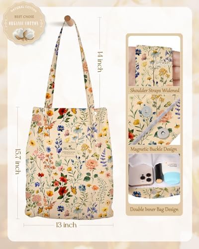 Miss Adola 2 Pack Corduroy Tote Bag with Pouch for Women - Image 4