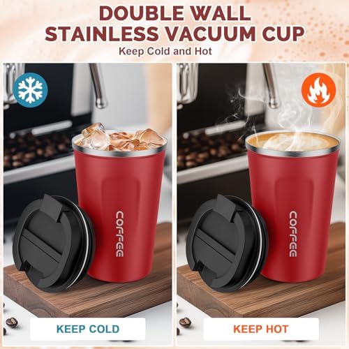 CS COSDDI 12 oz Coffee mug - Stainless Steel Coffee Cup with Leakproof Lid - Image 3