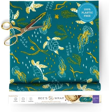 Bee's Wrap Beeswax Wrap Roll, 14 x 52 in - Ocean by BeesWrap