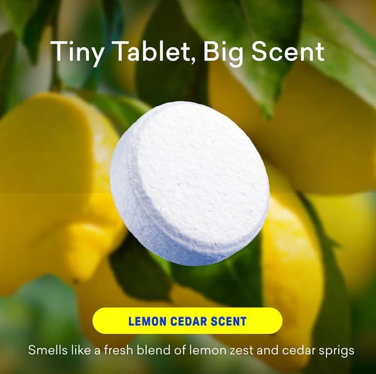 Blue land Toilet Bowl Cleaner Tablet, Lemon Mint Scent, 3-in-1 Formula, Plastic-Free, 30 Count - Image 3