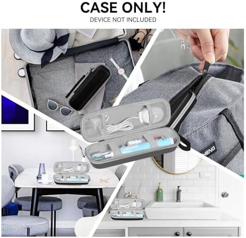 Toothbrush Travel Case for Oral-B/Oral-B Pro 1000 1500 5000 7000 7500 6000 9600/ Phlips Sonicare 4100 5100 1100 6100 5300 Electric Toothbrush, Portable Hard Protective Storage Bag (Black) - Image 5