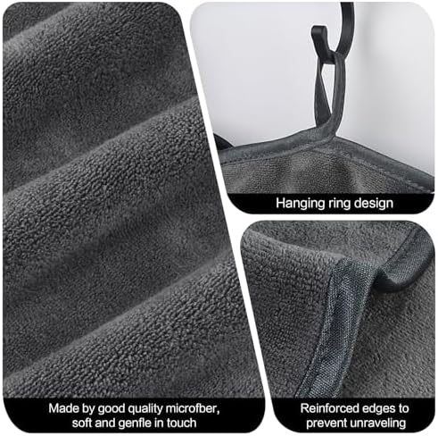 SINLAND Microfiber Facial Cloths Fast Drying Washcloth 8inch x 8inch Absorbent Face Wash Cloth Soft Makeup Remover Cloths - Image 3