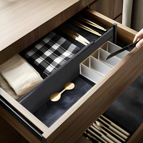 Utoplike Bamboo Drawer Dividers Large, 4" High Kitchen Drawers Organizers - Image 5