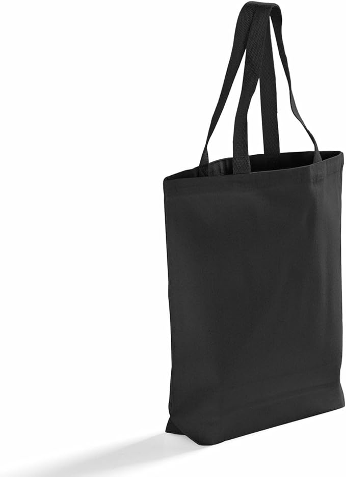 Premium Canvas Tote Bags – 12 Pack Reusable Shopping Bags with Shoulder Straps – Gusseted Totes for Daily Use