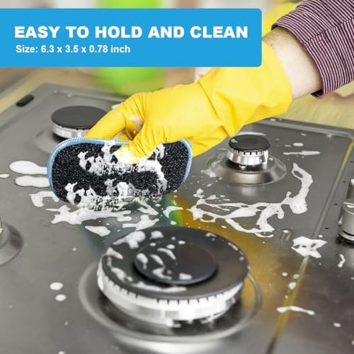 HOMEXCEL Dish Sponge 6 Pack, Microfiber Kitchen Sponges for Cleaning - Image 5