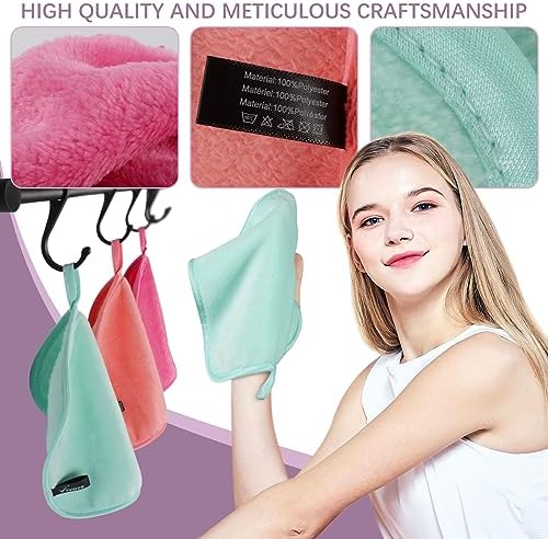 VIVOTE Microfiber Face Cloth Quick Drying Flannel Makeup Remover Pads 6pcs - Image 4