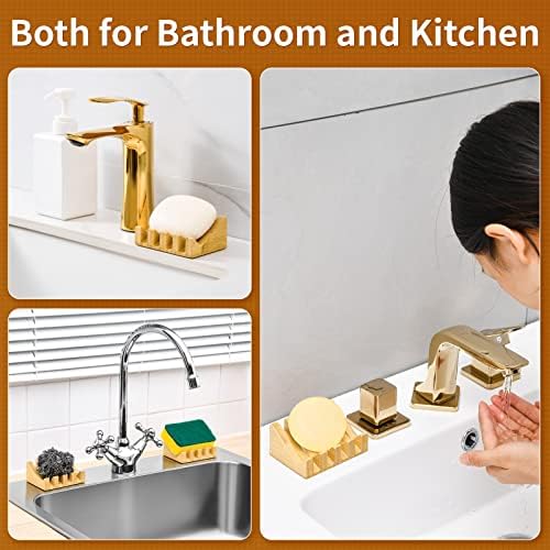 Bamboo Soap Dish Wooden Bar Soap Holder Saver for Shower,1 Pack - Image 5