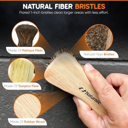 All-Natural Wooden Scrub Brush Set | Wooden Handle | Palmyra Bristle Brush for Cleaning | Eco Friendly Cleaning Products | Scrub Brush Set of 2 - Image 4