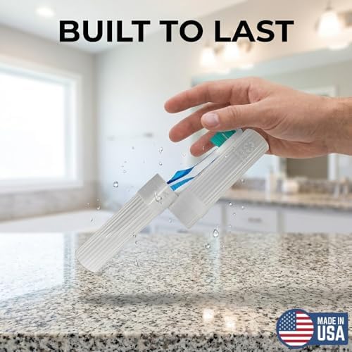 American Comb Toothbrush Holder - White, Made in USA, with Ventilation Holes, for Toothbrush Covers, Toothbrush Holder, Toothbrush Soft, Durable Design, Hygienic Bathroom Accessory - Image 3