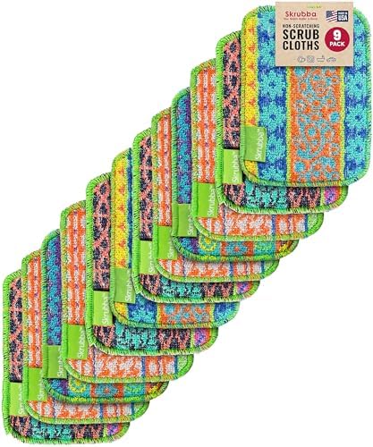 Wet-it! Skrubba 12-Pack Reusable Dish Scrubbers – Non-Scratch Scouring Pads for Kitchen & Household – Eco-Friendly, Dishwasher Safe Scrub Sponges for Dishes, Pots & Pans (Vogue) by Wet-It