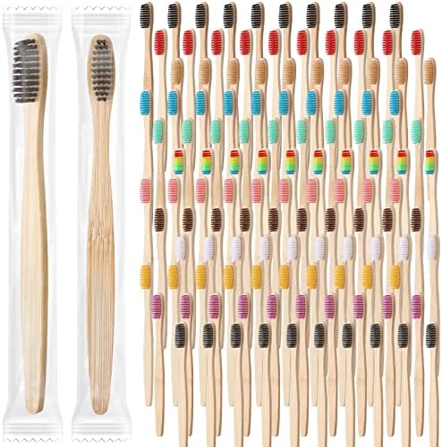 Sieral 240 Pcs Bamboo Toothbrushes Bulk, Soft Bristle Bamboo Toothbrush by Sieral