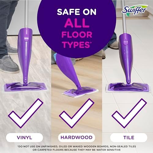 Swiffer WetJet Hardwood Floor Cleaner Spray Mop Pad Refill, Bathroom Cleaning Supplies, Hardwood Floor Cleaner, Multi Surface, 24 Count - Image 4