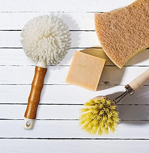 HIC Kitchen Bamboo Glass Brush, Bamboo with Non-Scratch Foam Tips - Image 5