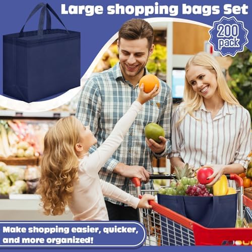Windyun Reusable Grocery Bags Non Woven with Handles - Image 2