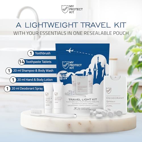 MY PROTECT KIT Travel Light Kit, 18-Piece Travel Essentials with Toothbrush - Image 2