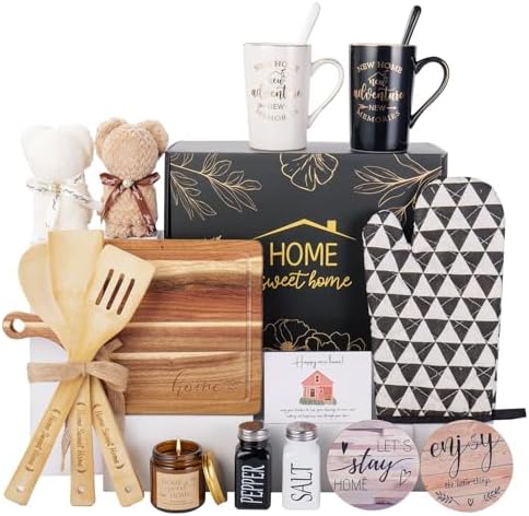 19Pcs House Warming Gifts New Home, New Home Essentials For Couple, Women, Homeowners, Neighbor, First Apartment Gift, Prefect For Newly Wed, Anniversary, Bridal Shower, Housewarming, Mr And Mrs Gifts by Ithmahco