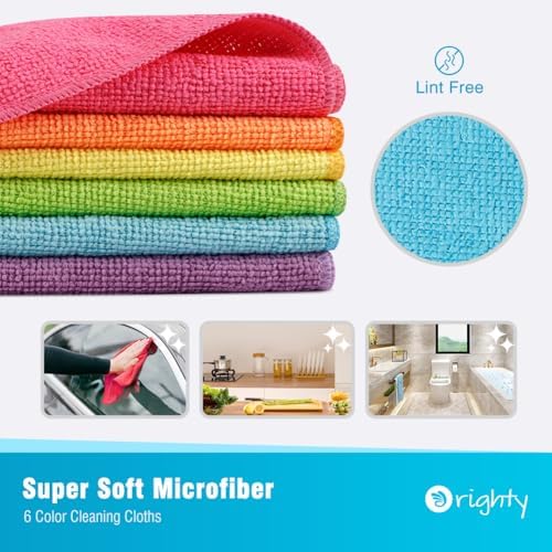 Orighty Microfiber Cleaning Cloth, Cleaning Rags, 24 Pack, 12x11 in - Image 2