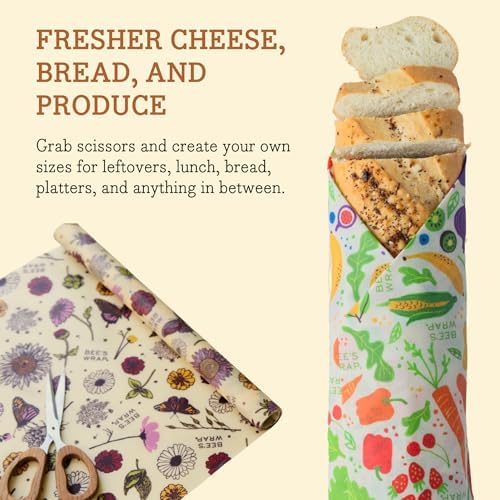 Bee's Wrap Beeswax Wrap Roll, 14 x 52 in - Garden Party - Image 5